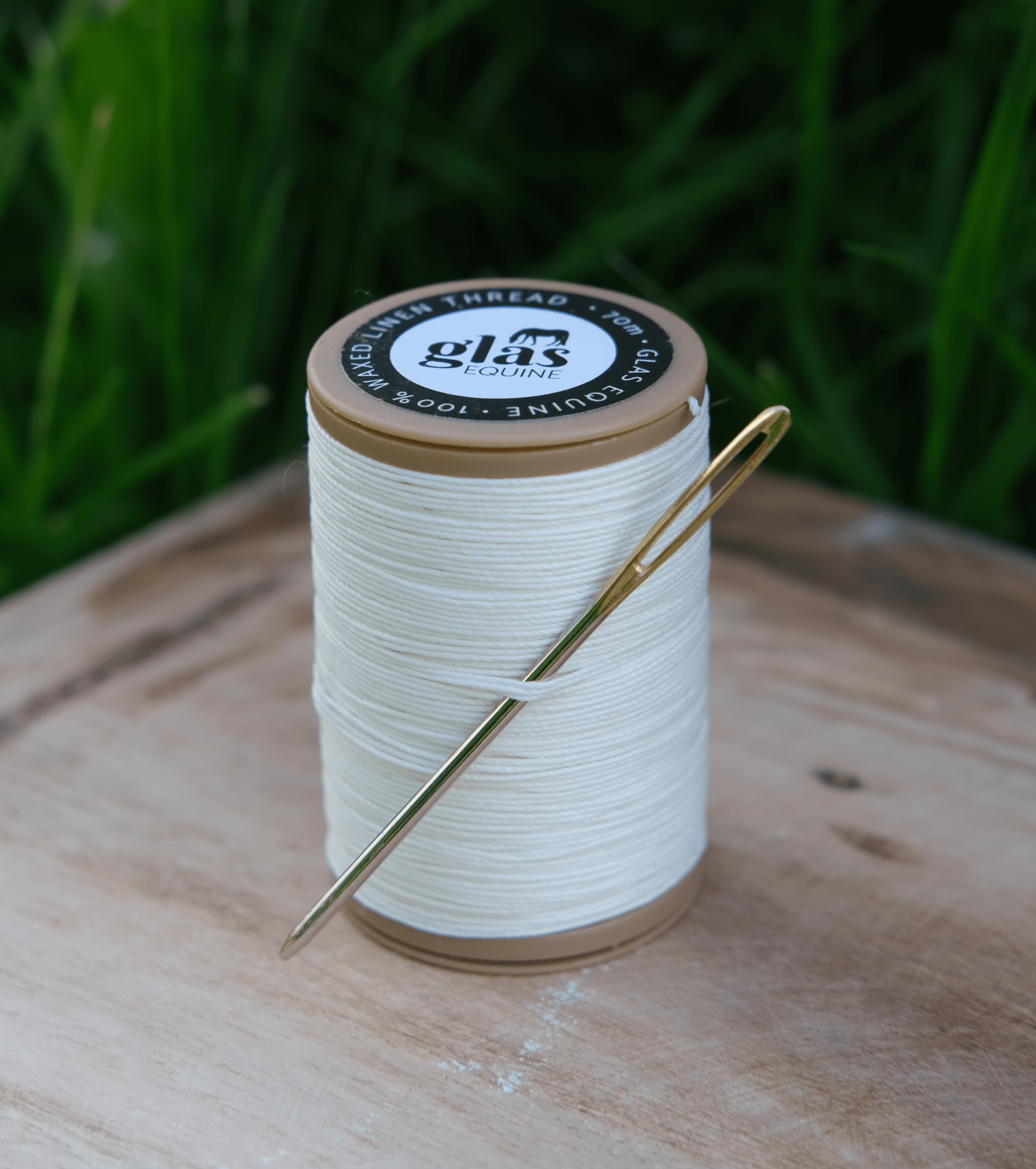 White Waxed Linen Plaiting Thread - Open Equine